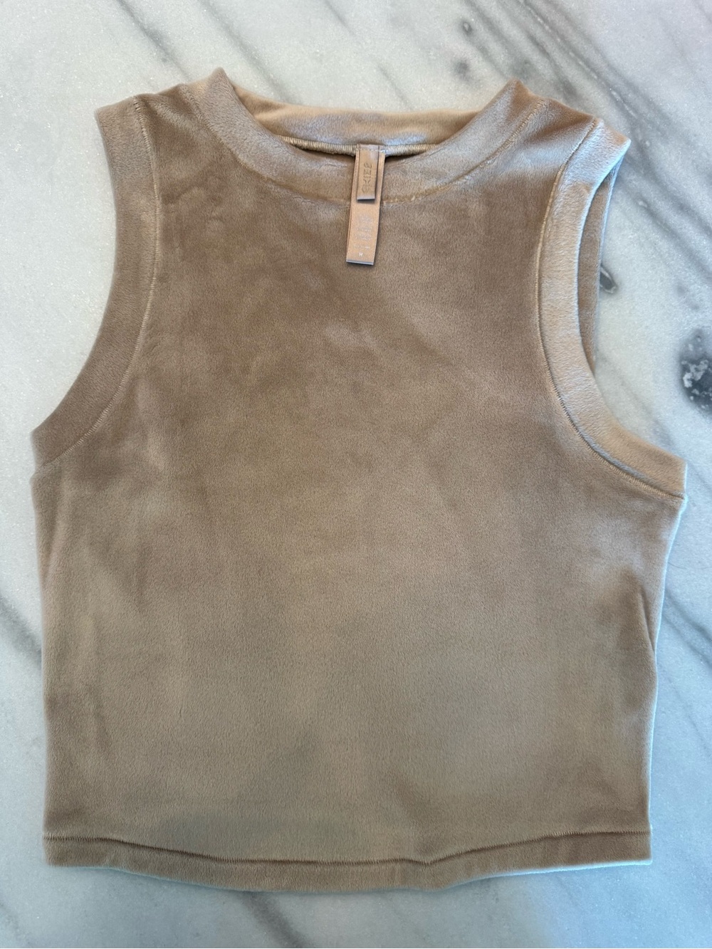 SKIMS Neutral Taupe Crewneck Sleeveless Tank